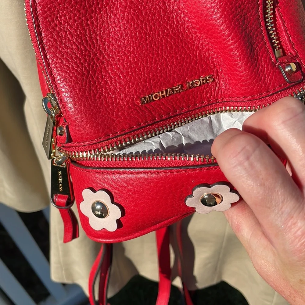 Michael Michael Kors XS Messenger Leather Backpack NWT